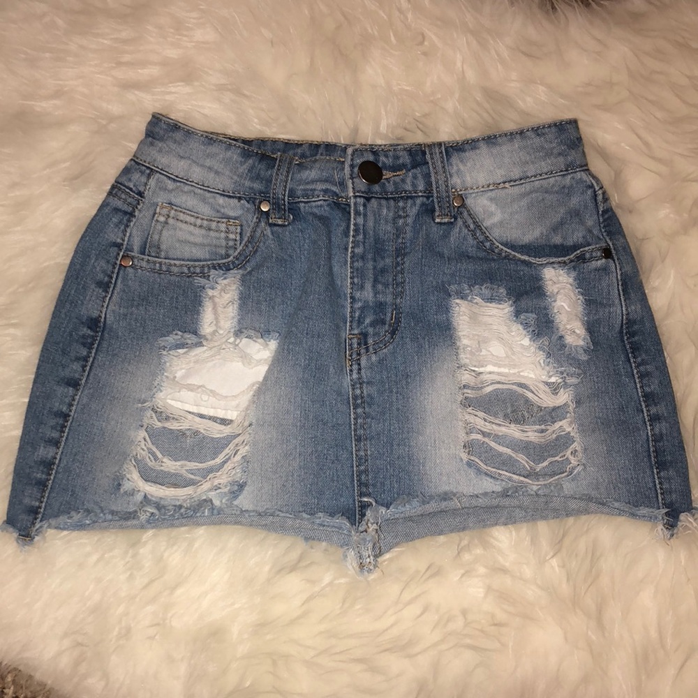 Blue Jean Mini Skirt!